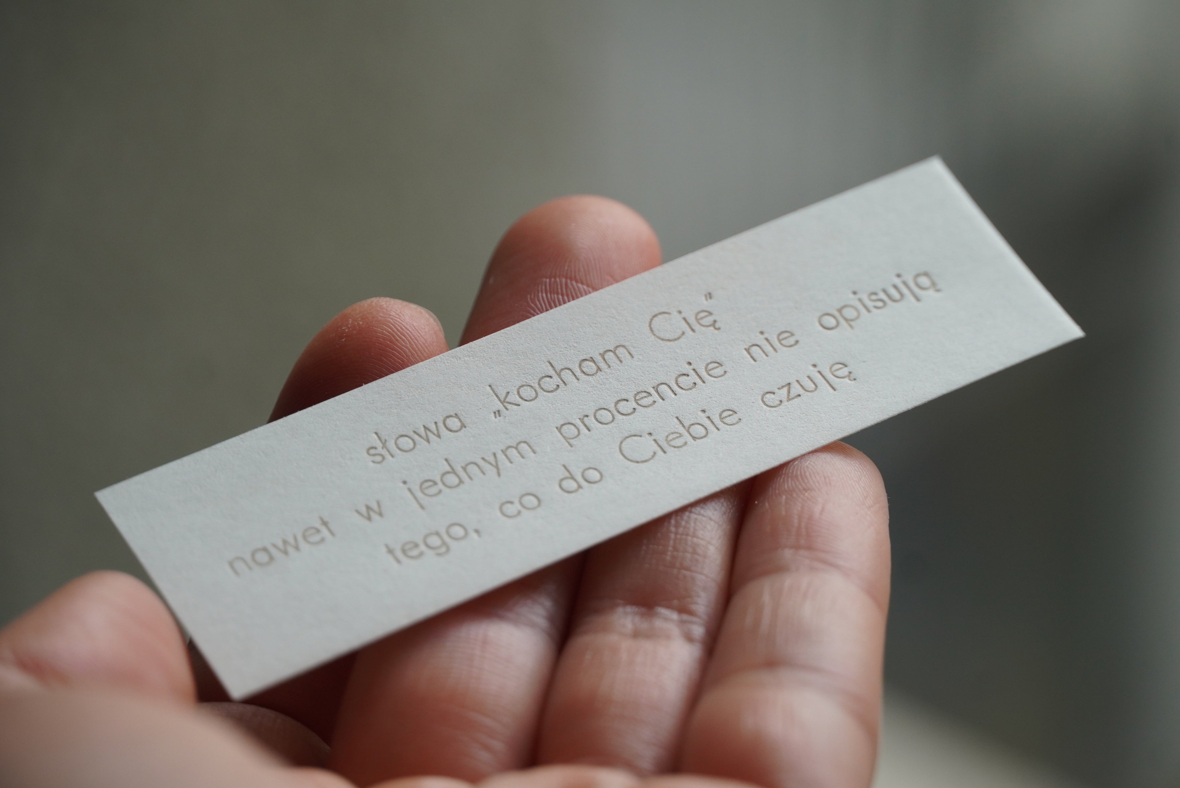słowa 'kocham Cię' nawet w jednym procencie...