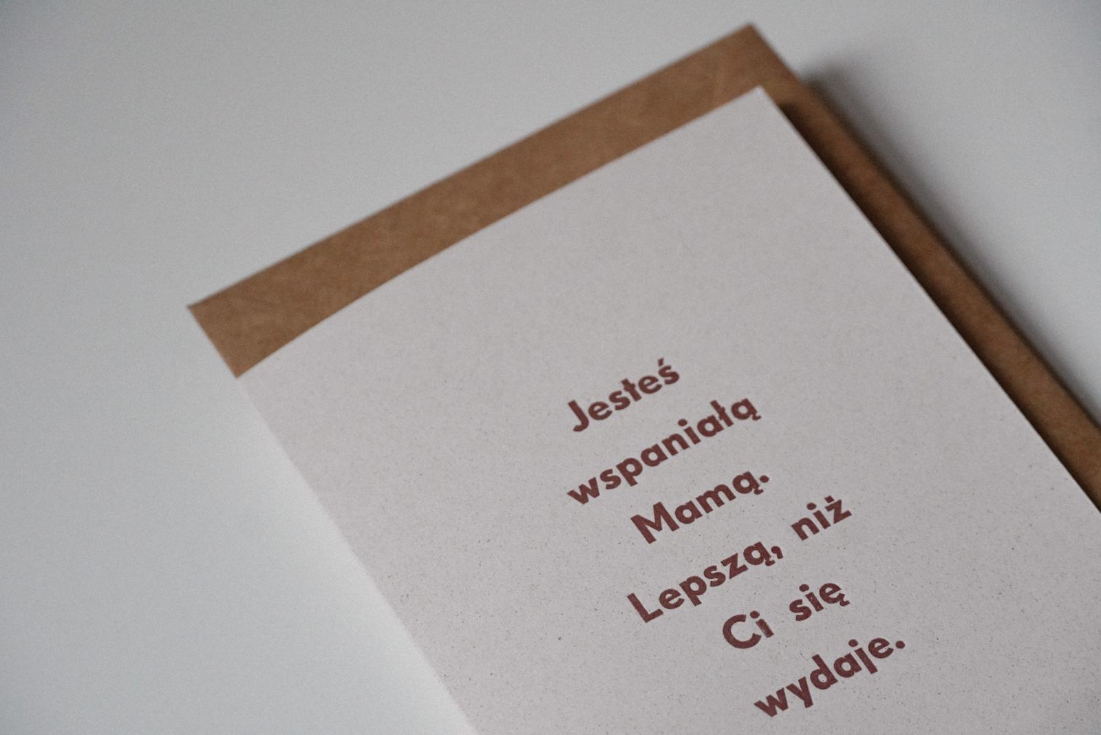 Jesteś wspaniałą Mamą - kartka.