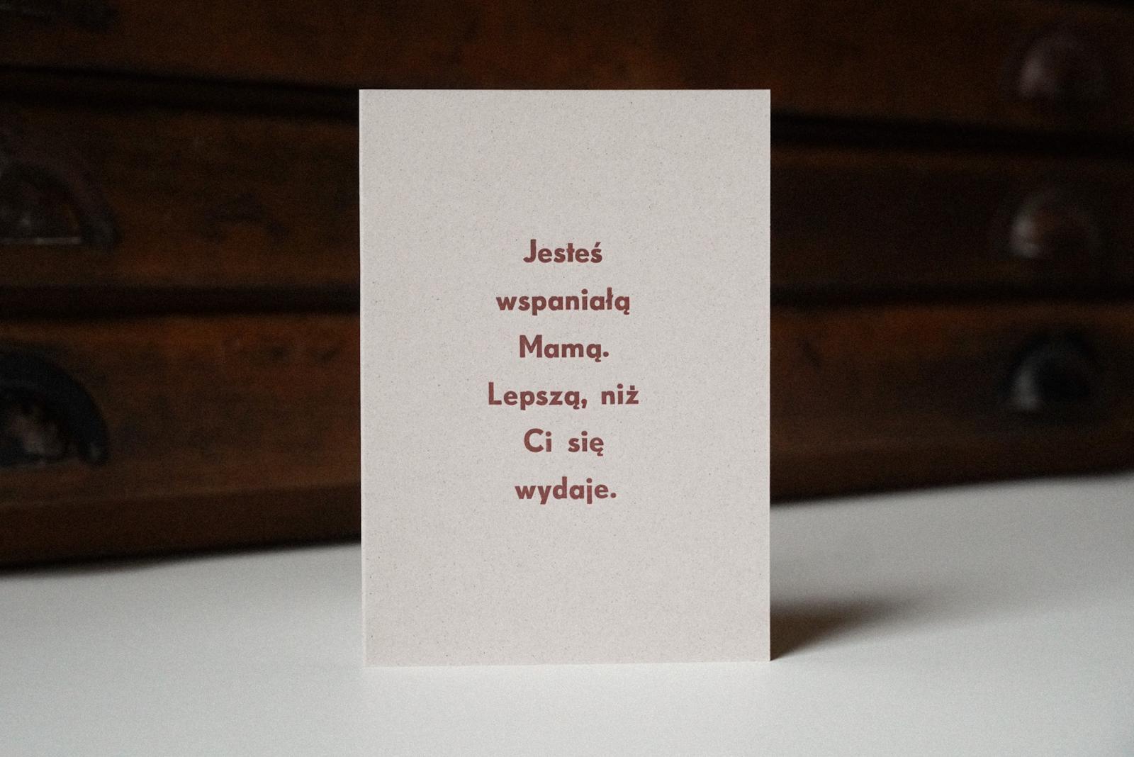 Jesteś wspaniałą Mamą - kartka.