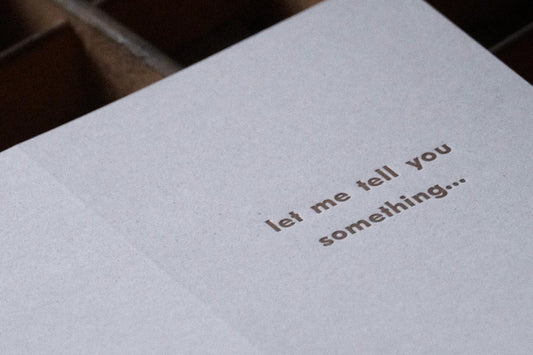 let me tell you something... - kartka dźwiękowa