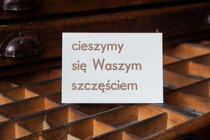 cieszymy się Waszym szczęściem