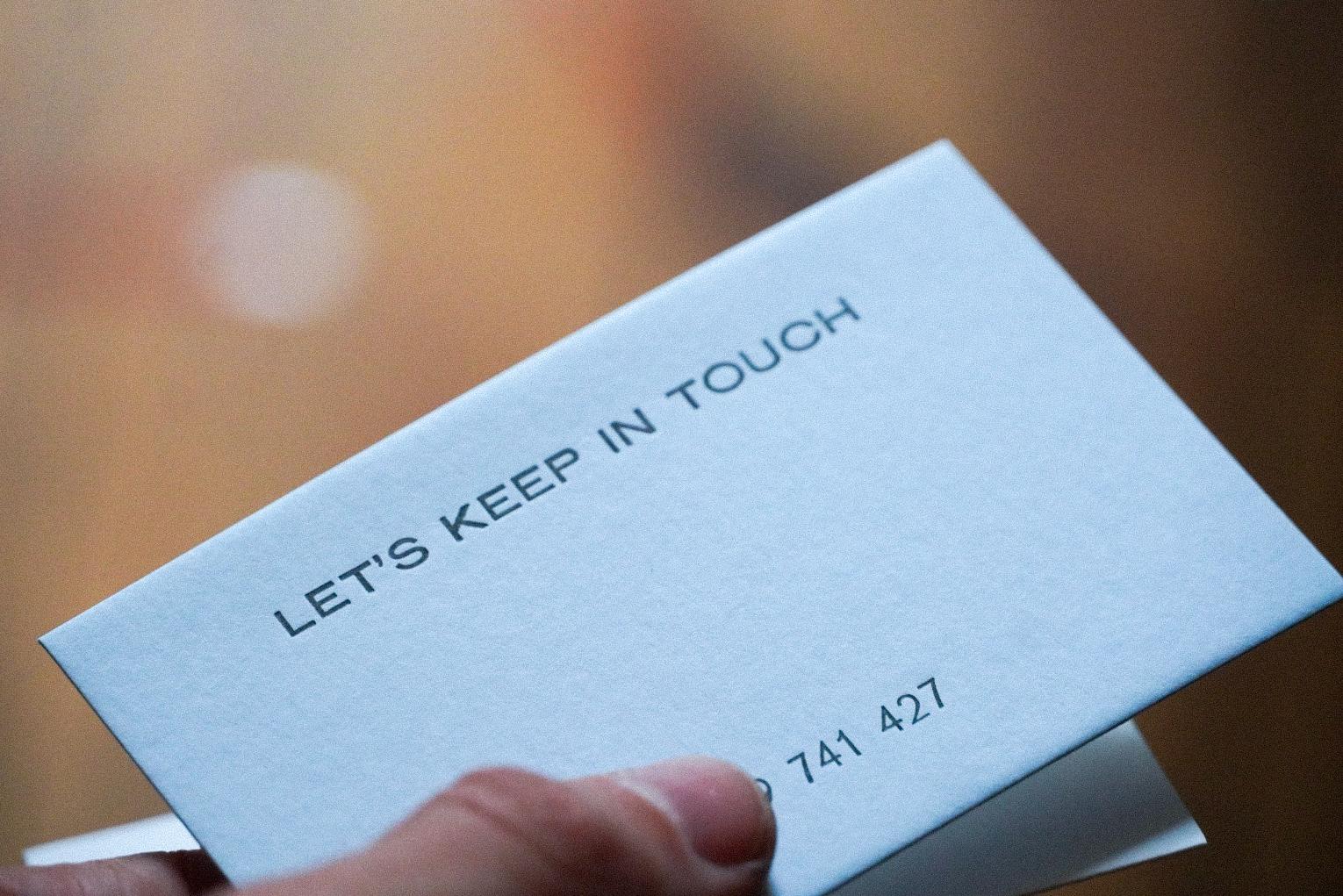 let's keep in touch