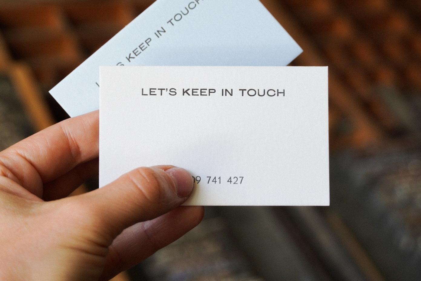 let's keep in touch