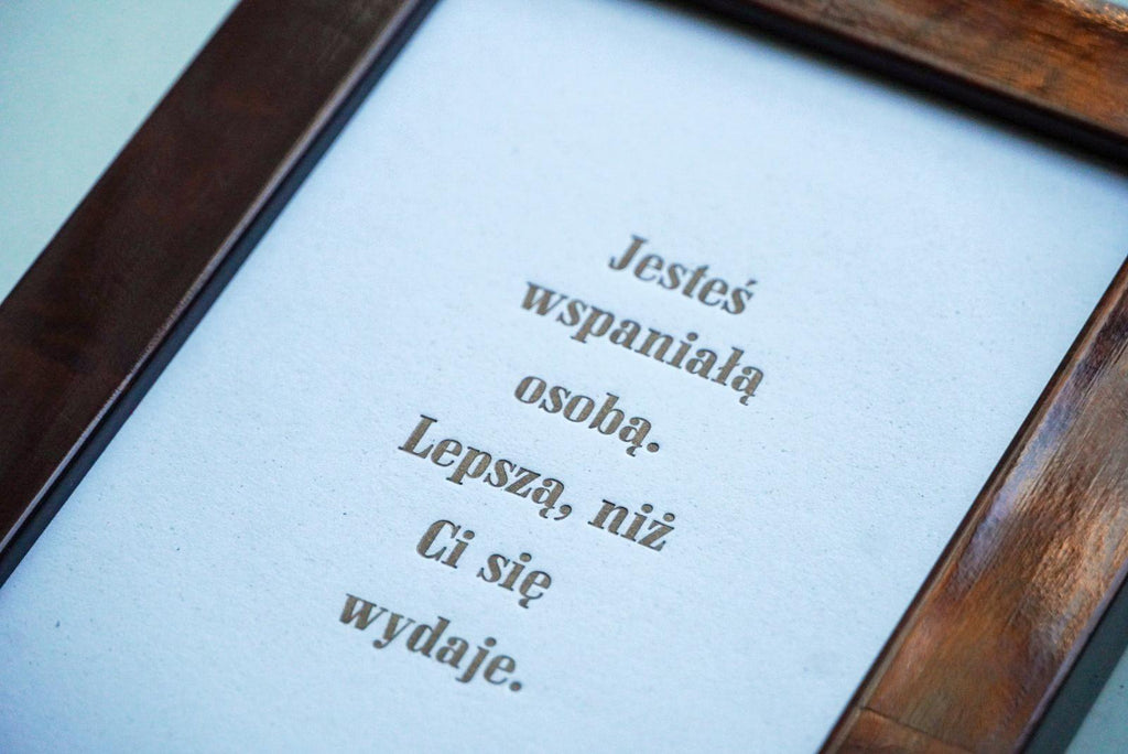 Jesteś wspaniałą osobą.