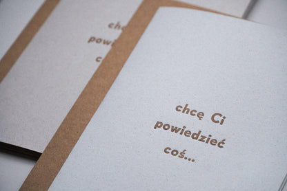 PRZEDSPRZEDAŻ chcę Ci powiedzieć coś... - kartka dźwiękowa