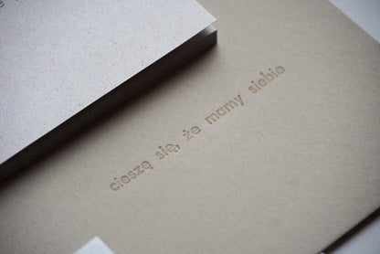 cieszę się, że mamy siebie