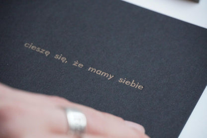 cieszę się, że mamy siebie