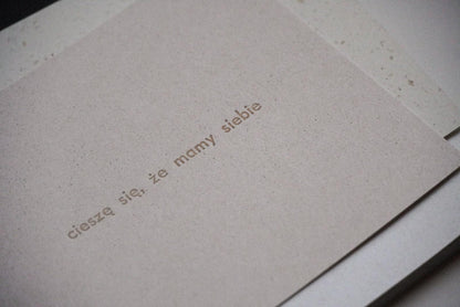 cieszę się, że mamy siebie