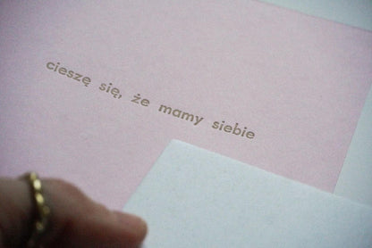 cieszę się, że mamy siebie