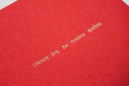 cieszę się, że mamy siebie