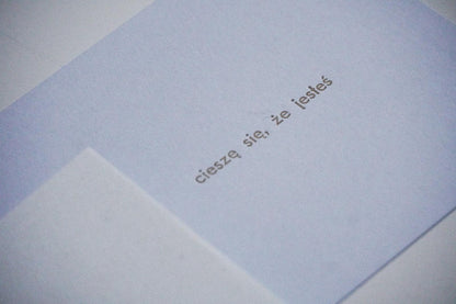 cieszę się, że jesteś