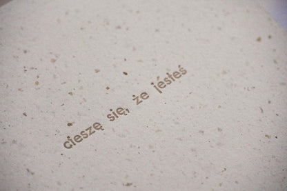 cieszę się, że jesteś