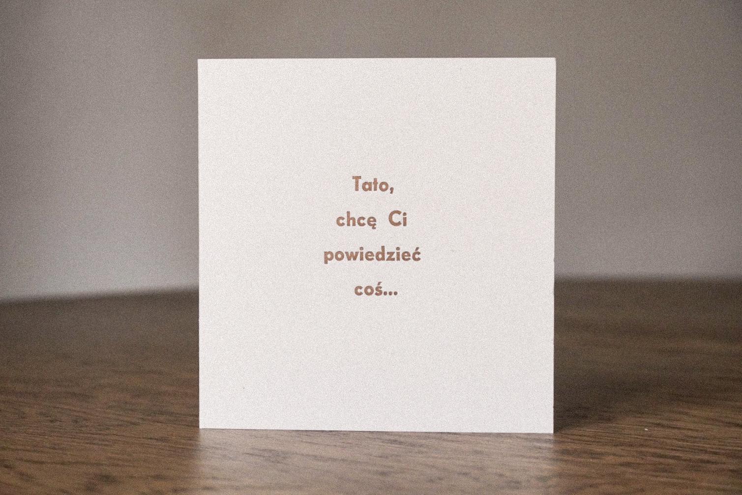 Tato, chcę Ci powiedzieć coś... - kartka dźwiękowa