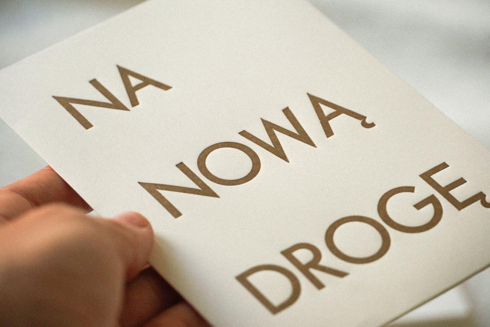 na nową drogę - papierowa torebka na pieniądze