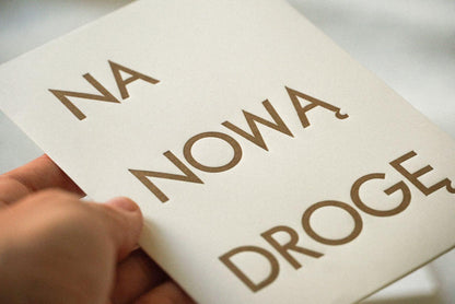 na nową drogę - papierowa torebka na pieniądze