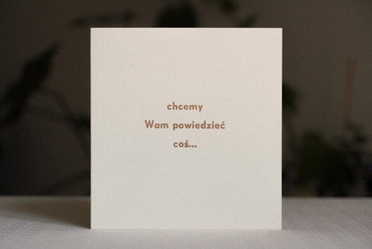 chcemy Wam powiedzieć coś... - kartka dźwiękowa