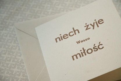 niech żyje Wasza miłość - kartka dźwiękowa