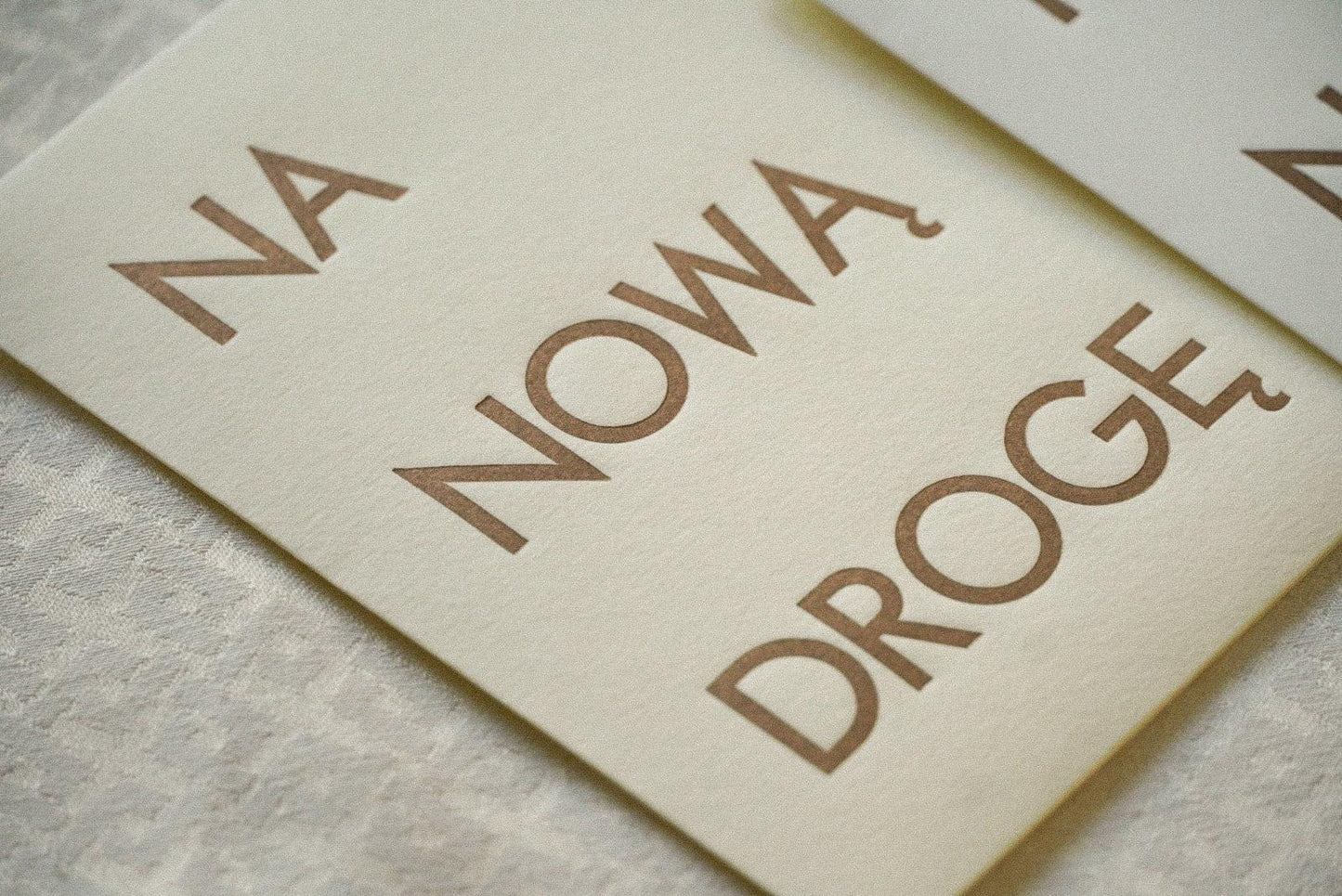 na nową drogę - papierowa torebka na pieniądze