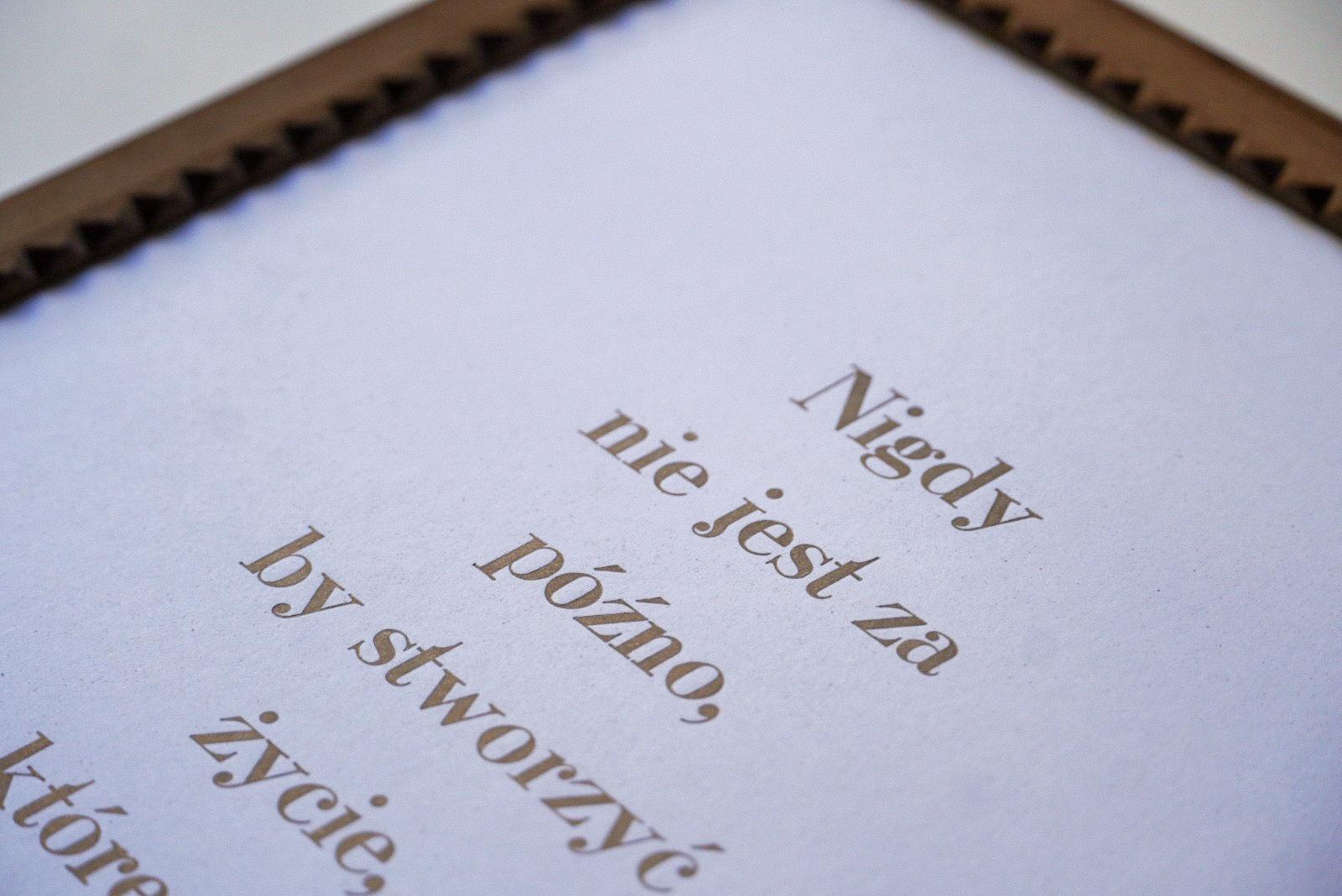 Nigdy nie jest za późno...