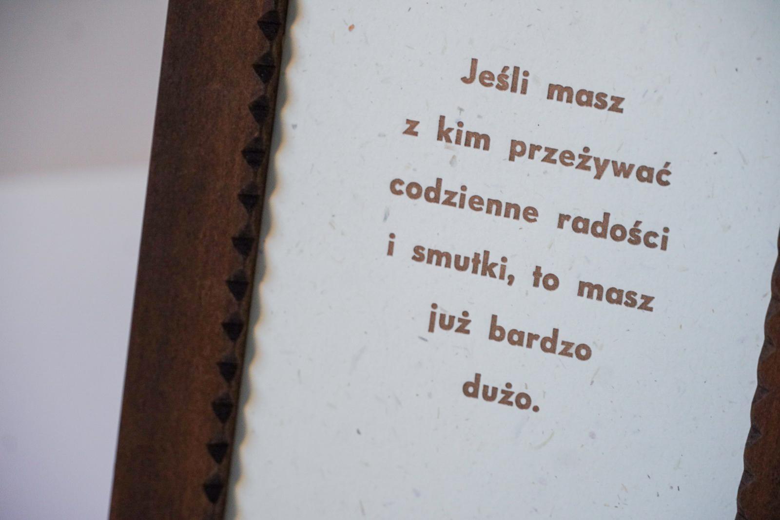 jeśli masz z kim przeżywać codzienne radości i smutki