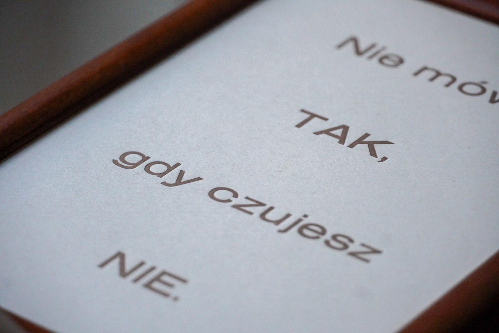 Nie mów TAK, gdy czujesz NIE.